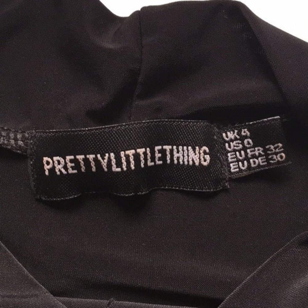 PrettyLittleThing Black Cut Out Dress NWOT Sz 0 - Picture 10 of 10